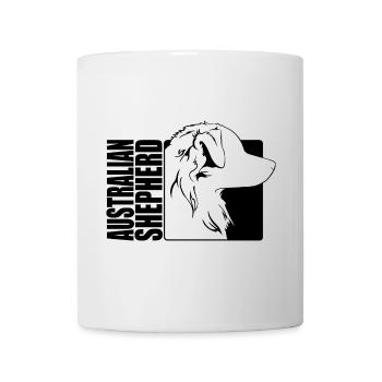 Australian Shepherd Profil Hunde Hütehund Wilsigns - Tasse - Weiß - Vorne