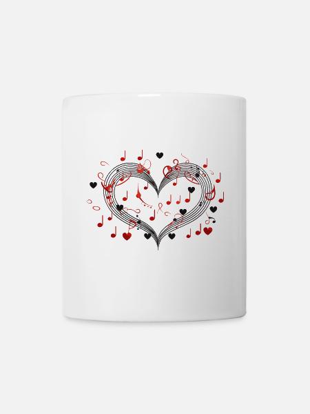Ich liebe Musik - Tasse - Weiß