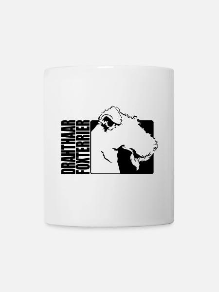Drahthaar Foxterrier Profil Hunde Hund Wilsigns - Tasse - Weiß