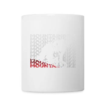 mountainbike silhouette rider text block - Tasse - Weiß - Vorne