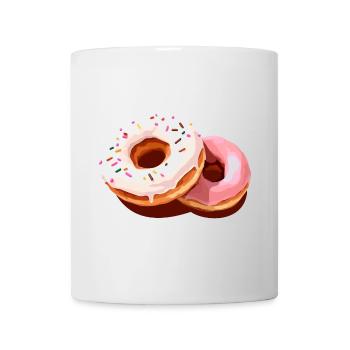 Bunter Donut-Print auf Freizeitkleidung - Tasse - Weiß - Vorne