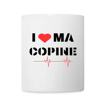 Déclaration d'amour à ma copine - Mug blanc - blanc - Devant