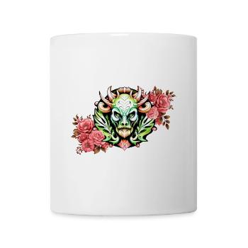 Mysterious colorful creature with flowers. - Mug - white - Front