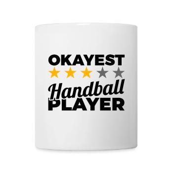 Lustiger Handballspieler - Tasse - Weiß - Vorne