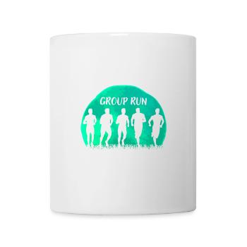 Group Run Group run in a team with grass and moon - Mug - white - Front