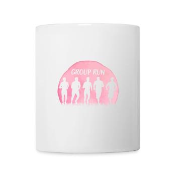 Group Run Group run in a team with grass and moon - Mug - white - Front