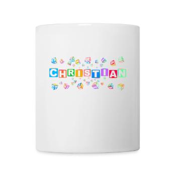 CHRISTIAN colourful cubes - Tasse - Weiß - Vorne