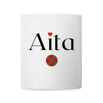 Aita et Lauburu. Papa en Basque Fête des pères - Mug blanc - blanc - Devant