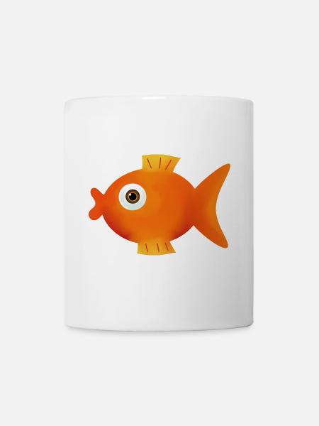 Fisch Comic Goldfische lustiges Geschenk  - Tasse - Weiß