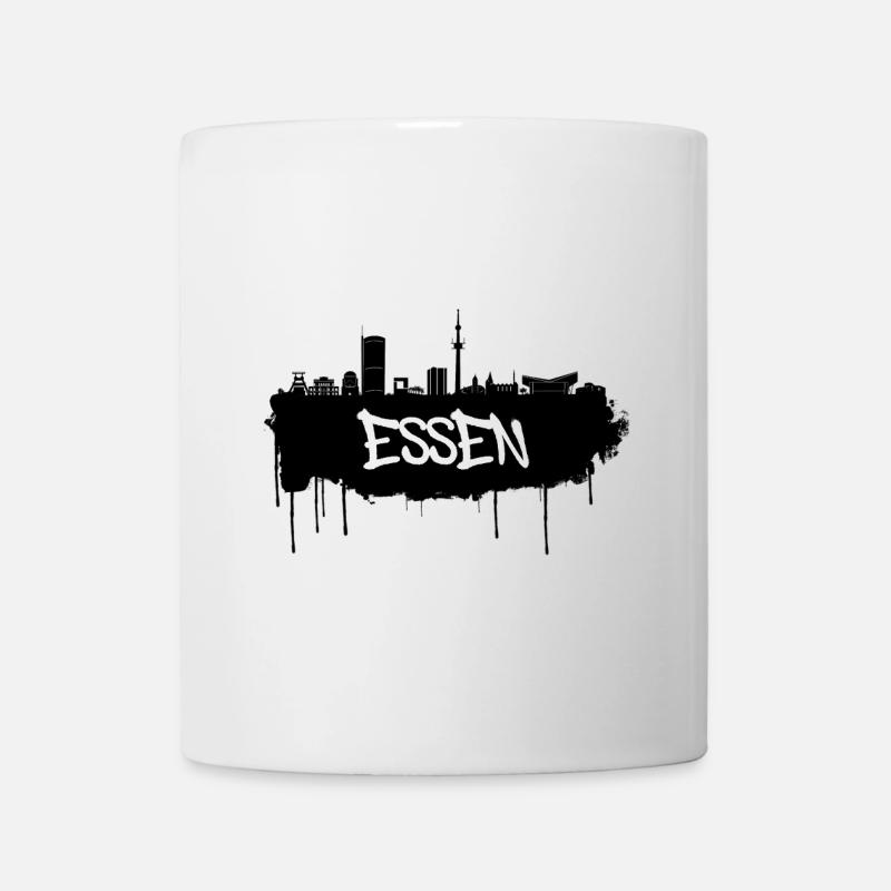Essen Graffiti Skyline - Tasse - Weiß