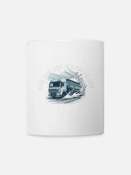 der mit der milch fährt molkerei lkw fahrer - Tasse - Weiß