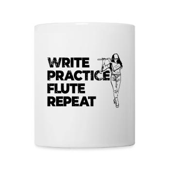 Motivierender Flötenspruch - Tasse - Weiß - Vorne