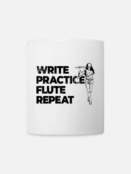 Motivierender Flötenspruch - Tasse - Weiß