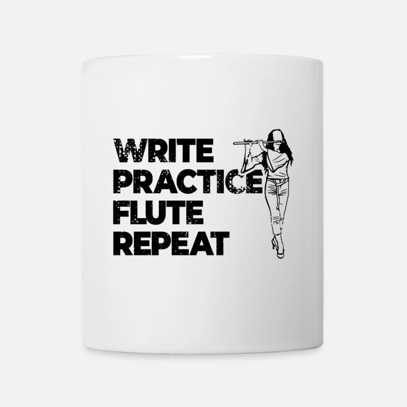 Motivierender Flötenspruch - Tasse - Weiß