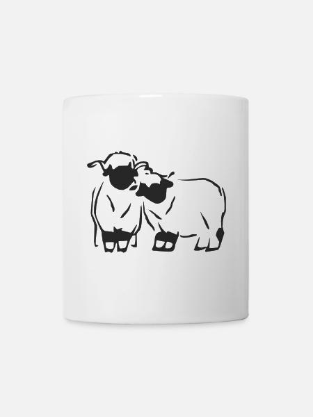 Walliser Schwarznasen - Freunde - Tasse - Weiß