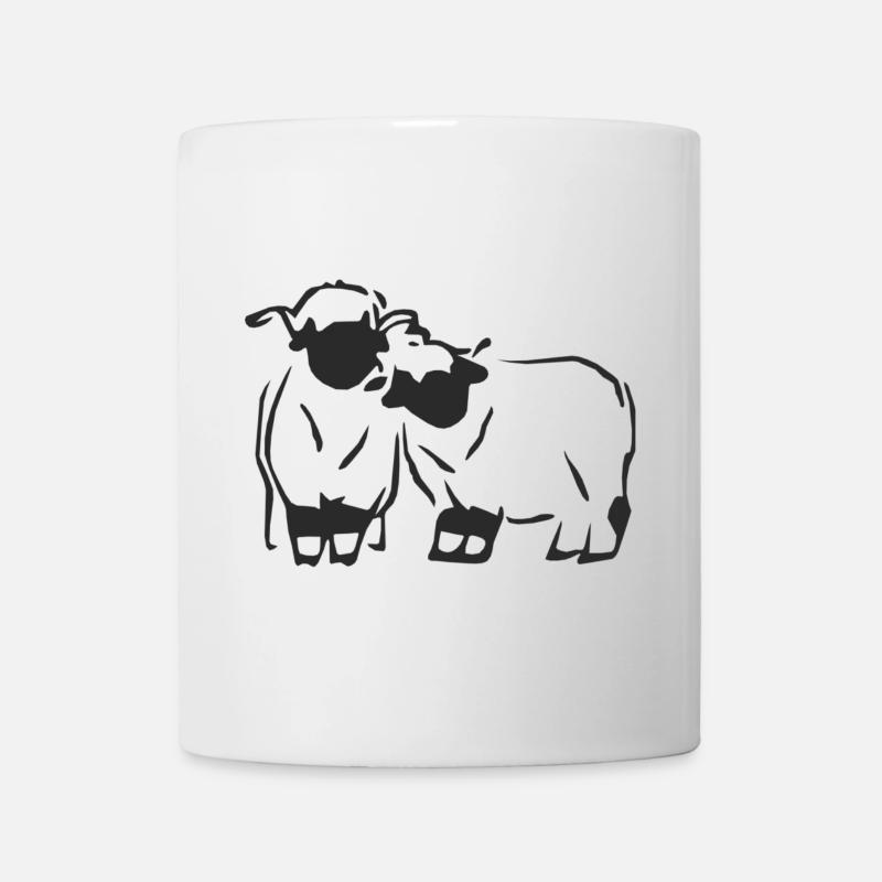 Walliser Schwarznasen - Freunde - Tasse - Weiß