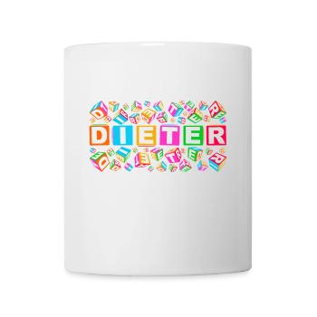 DIETER colourful cubes - Tasse - Weiß - Vorne