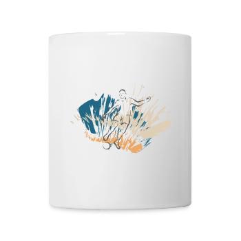 Fußballspieler mit dem Fussball - Tasse - Weiß - Vorne