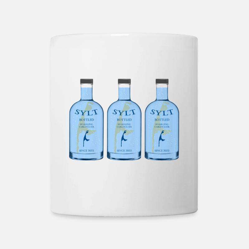 Eau de table pétillante en bouteille Sylt - Mug blanc - blanc