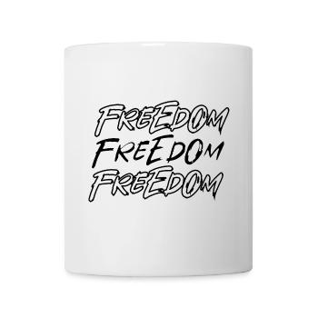 Triple Freedom Graffiti Font - Mug - white - Front