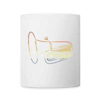 Vintage Tuba Drawing - Mug - white - Front