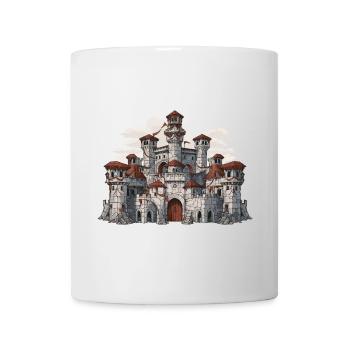 T-shirt de RPG fantastique Medieval Castle Fortress - Mug blanc - blanc - Devant