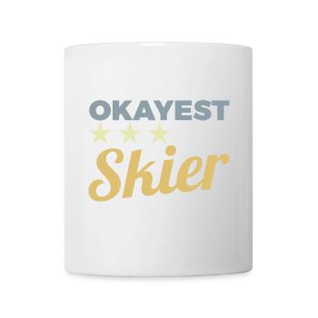 Skieur moyen - Mug blanc - blanc - Devant
