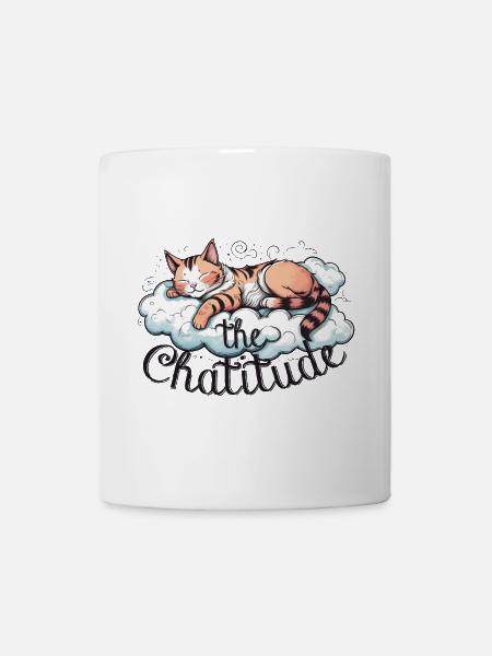 fainéant de chat qui dort, humour drôle de chat ! - Mug blanc - blanc