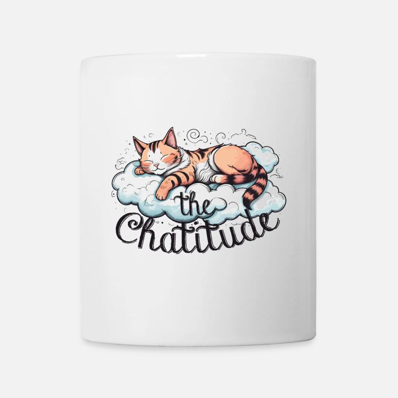 fainéant de chat qui dort, humour drôle de chat ! - Mug blanc - blanc