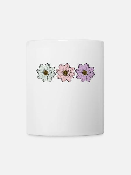 Fleur fleur pastel fleurs fleurs pastel lilas - Mug blanc - blanc