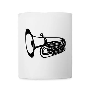 Tuba Drawing - Mug - white - Front