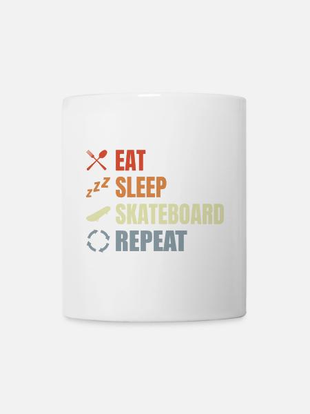 Eat Sleep Skate Repeat - Tasse - Weiß