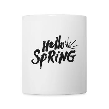 hello spring jahreszeit aufblühen lettering - Tasse - Weiß - Vorne