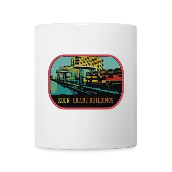 Cologne, The Crane Houses in the port of Rheinau - Mug - white - Front