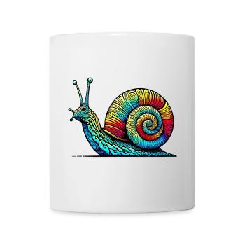 Schnecke - Tasse - Weiß - Vorne