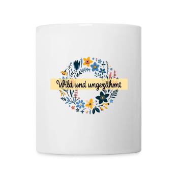 wild und ungezähmt wiesenblumen natur frühling - Tasse - Weiß - Vorne