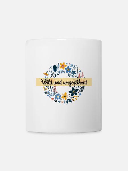 wild und ungezähmt wiesenblumen natur frühling - Tasse - Weiß