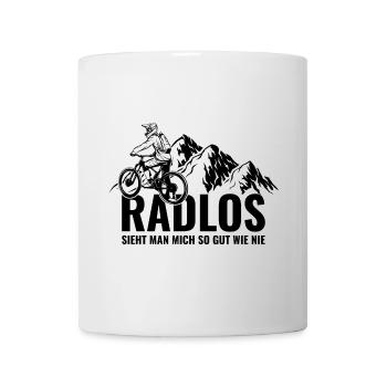 Mountainbike Radlos sieht man mich so gut wie nie  - Tasse - Weiß - Vorne