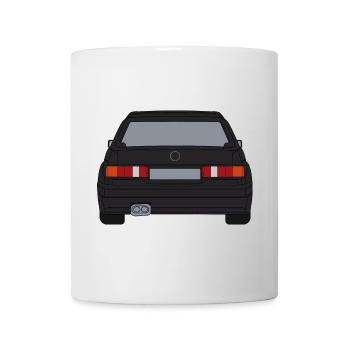 Retro Sports Car Silhouette Design - Mug - white - Front