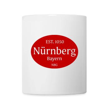 Nuremberg Vintage City Logo Oval - Mug - white - Front