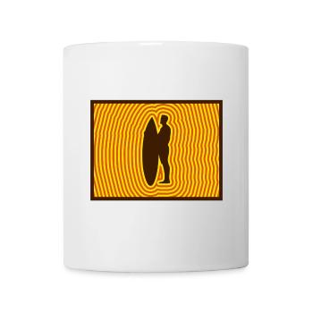 Surf Silhouette – Retro Wellenenergie - Tasse - Weiß - Vorne