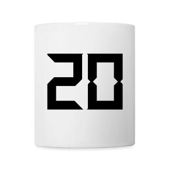 20. 20 ANS. 20e ANNIVERSAIRE. ANNIVERSAIRE 20 ANS. - Mug blanc - blanc - Devant