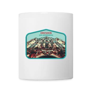 Illustration: Georgentor, Dresde - Mug blanc - blanc - Devant