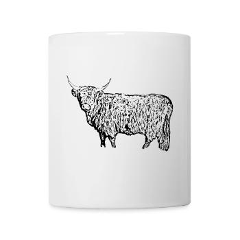 Bovins écossais Highland - Mug blanc - blanc - Devant