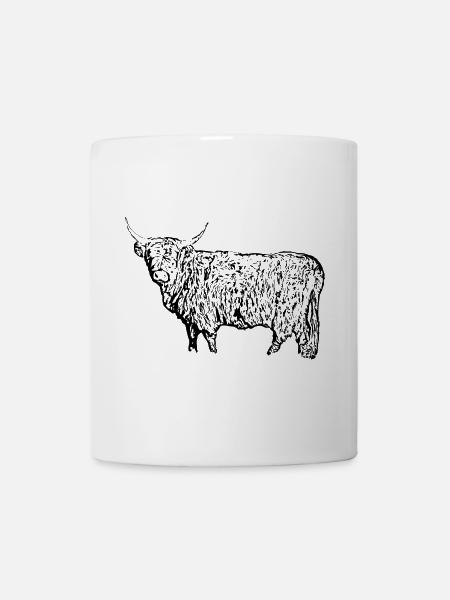 Schottisches Hochlandrind - Tasse - Weiß