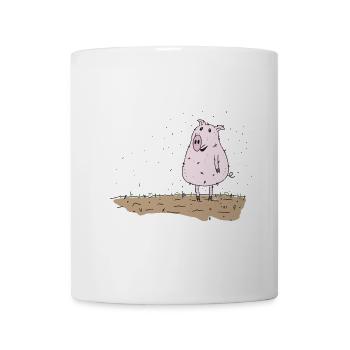 my english is under all pig lustiger spruch - Tasse - Weiß - Vorne