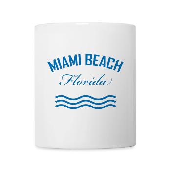 Miami Beach Florida Vintage Logo - Tasse - Weiß - Vorne