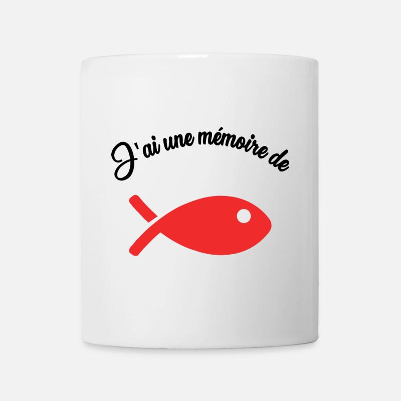 POISSON. MEMOIRE. SARDINE. POISSON D'AVRIL - Mug blanc - blanc