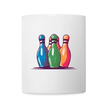 Quilles de bowling style comique - Mug blanc - blanc - Devant