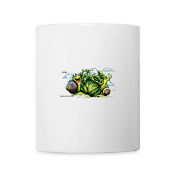 denglisch spruch now we have the salad schnecke - Tasse - Weiß - Vorne